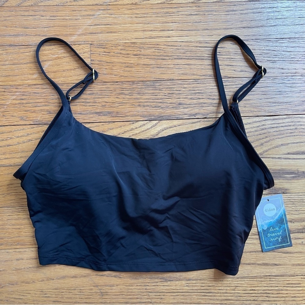 NEW Eidon Surf Selena Black Licorice Bikini Top 3525668 Size Large NWT - Picture 3 of 7